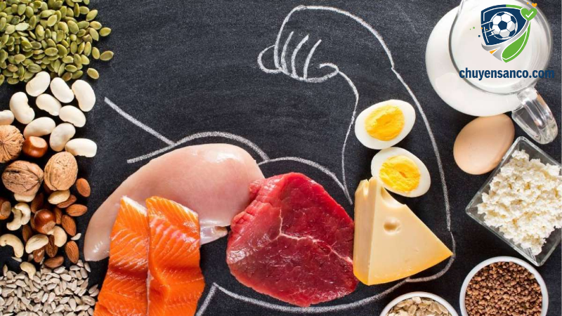 Protein là thành phần không thể thiếu trong thực đơn của cầu thủ