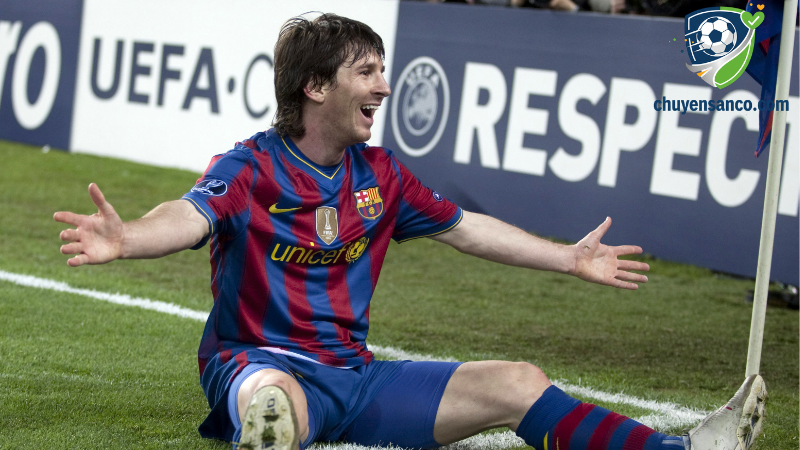 Lionel Messi trong màu áo của Barca khi còn trẻ